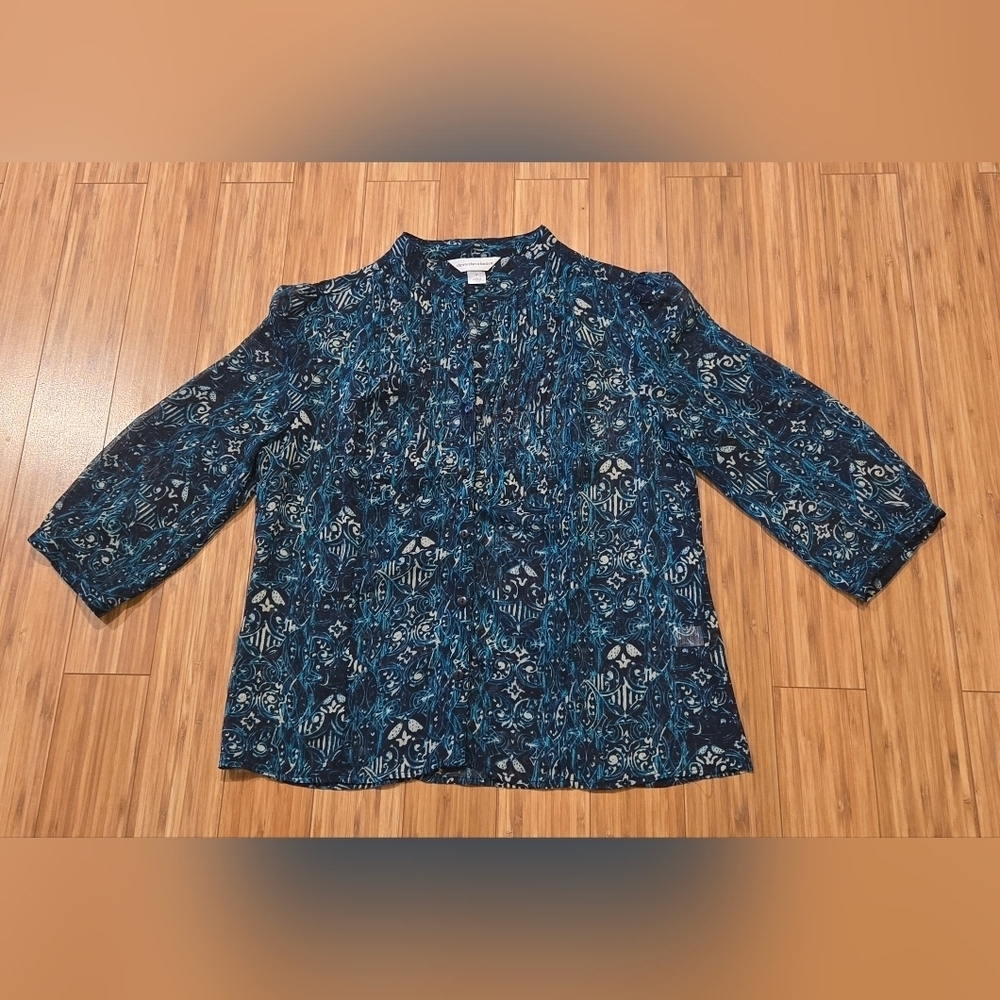 NWOT Christopher Banks Patterned Blouse
